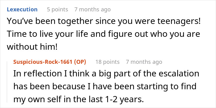 Woman shares her struggles with husband who keeps leaving and coming back and gets a reality check in an online discussion.