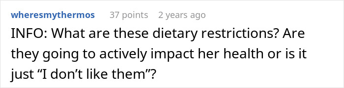 Comment about dietary restrictions and their impact on health, reflecting frustration with strict diet enforcement on birthday.