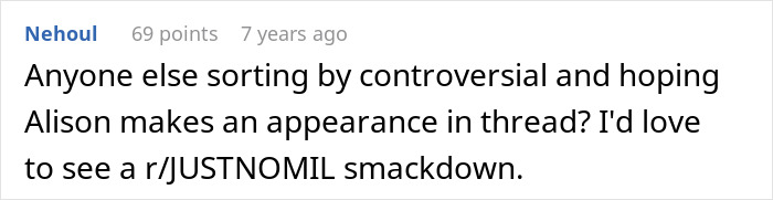 Screenshot of a controversial Reddit comment discussing a family conflict, highlighting a sassy teen putting grandma in her place.