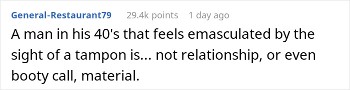 Guy Leaves Girlfriend's Apartment Upset, She Later Finds Out It's Because Of Period Products