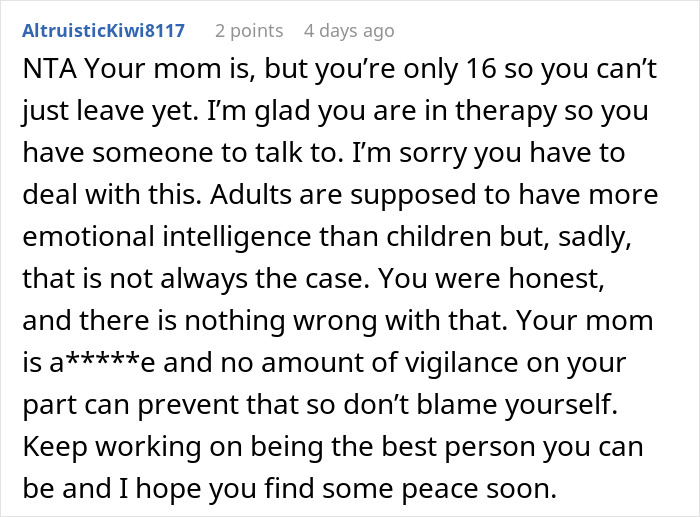 Teen in therapy regrets honesty as her mom faces CPS investigation, showing emotional struggle and seeking support. Teen in therapy regrets honesty as her mom faces CPS investigation, showing emotional struggle and seeking support.