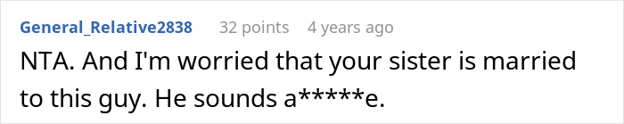 Comment criticizing the groom who pranks brother-in-law’s girlfriend and refuses to pay for his actions.