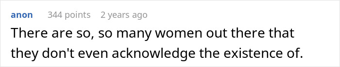 Screenshot of an anonymous forum post discussing the unnoticed existence of many women in incel forums.