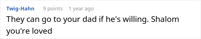 Text comment on social media about support and love addressed to a teen escaping horrible family after step-father conflict.