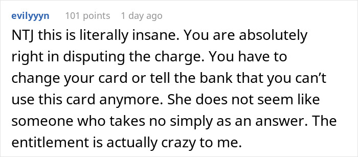 Comment on cousin card fraud vacation rental dispute advising to dispute the charge and change the card promptly.