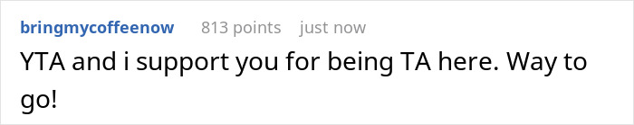 Screenshot of a Reddit comment supporting a user, related to a cheating husband and in-laws conflict story.