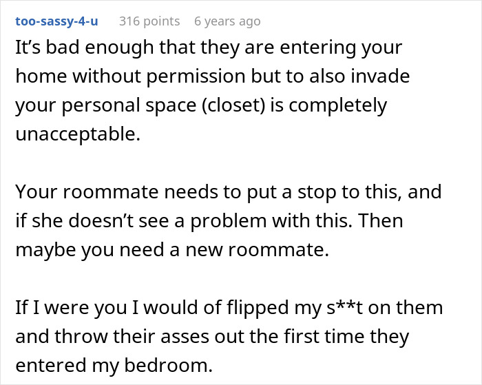 Woman shocked as roommate&rsquo;s parents use spare key to enter and act like babysitters, invading personal space without permission.