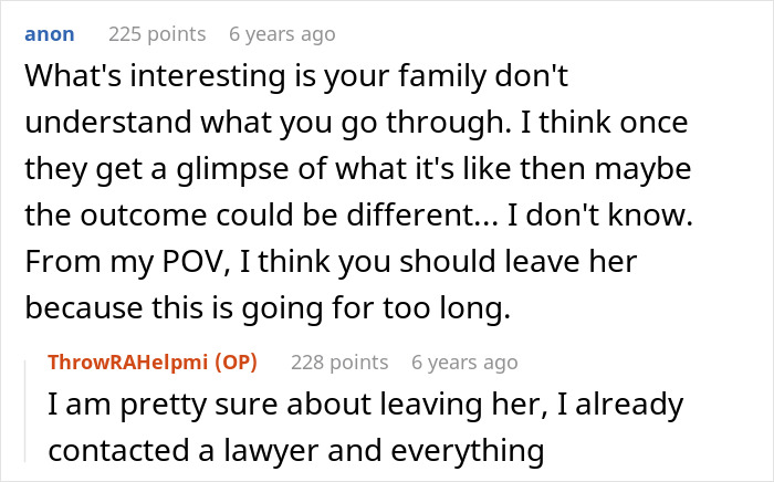 Screenshot of an online discussion about a man giving his wife a second chance after she leaves and asks to return.