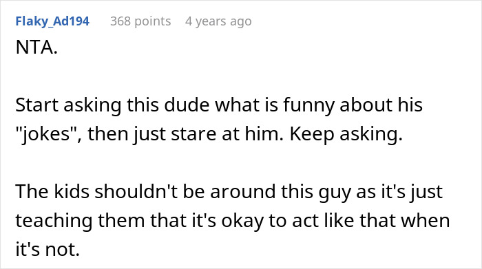 Screenshot of a Reddit comment advising to question the groom pranking his brother-in-law’s girlfriend instead of enjoying the wedding.