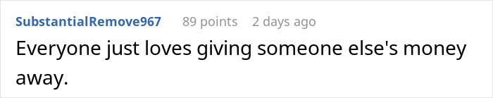 Reddit comment about refusing to help a spoiled brother, causing parents to be upset and praising taking it like a man.