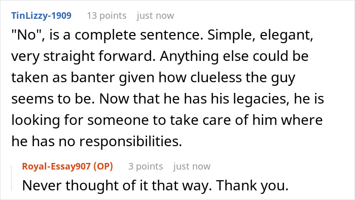 Screenshot of a Reddit conversation about a cheater with 9 kids and countless baby mamas seeking his child-free ex back.