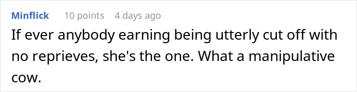 Screenshot of an online comment expressing strong emotions about postpartum boundaries and manipulation.