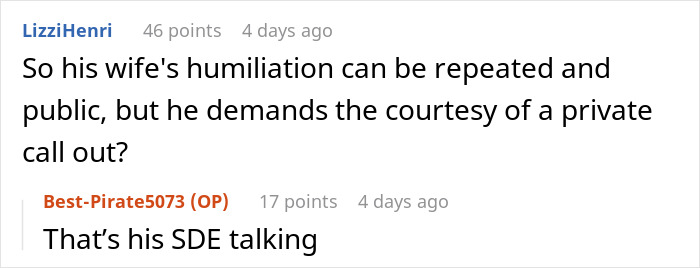 Online discussion about woman&rsquo;s enjoyment of spicy books causing embarrassment for her husband at a social party event