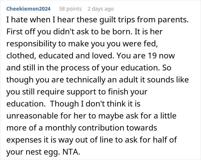 &ldquo;Struggling&rdquo; Mom Sees 19YO Daughter's $4K Savings And Demands Half, Mad As She Won't Hand It Over