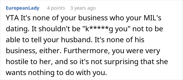 Screenshot of a Reddit comment discussing stress experienced by a nurse who found MIL on a secret date due to HIPAA rules.