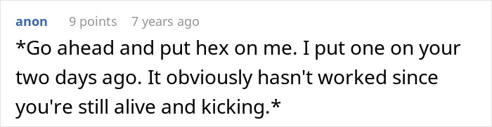 Comment on a forum thread showing a sarcastic response after a MIL tries to catfish woman to prove cheating, which backfires.