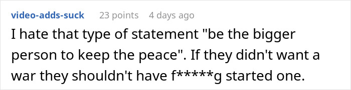 Screenshot of an online comment expressing anger about unfair statements, capturing emotional family conflict and confusion.