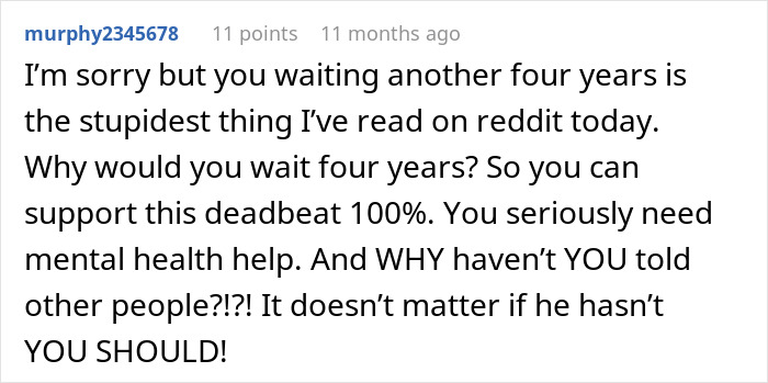 Reddit comment expressing frustration about waiting and mental health, reflecting a tired woman and quiet quit marriage theme.