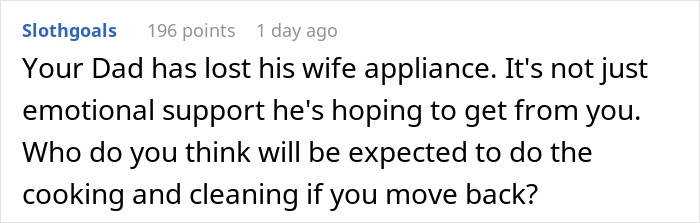 Text post on a social platform discussing a dad who chose new family over daughter and now wants her back after wife cheating.