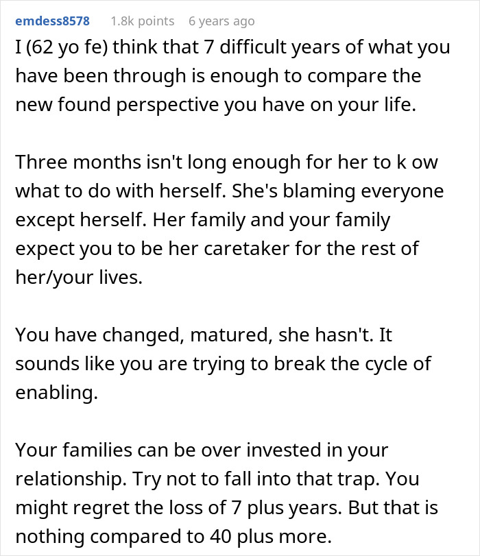 Commenter reflects on a man giving his wife a second chance after she leaves and begs him to take her back.