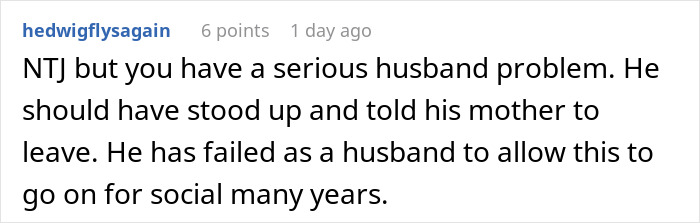 Comment on a forum about a woman making her MIL cry after being shamed in front of everyone, discussing husband problems.