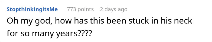 Comment on Reddit discussing a man&rsquo;s 35 years of throat pain and his journey to solve his medical mystery.