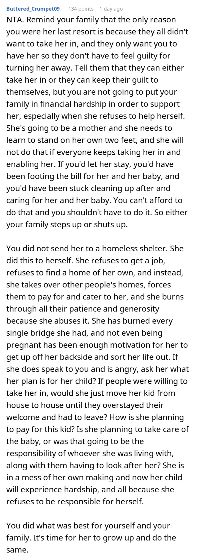 Pregnant sister facing homelessness at a shelter, struggling with responsibility and family support issues.