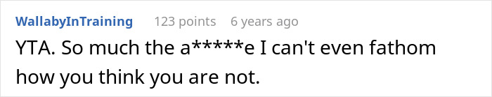 Screenshot of a comment from WallabyInTraining expressing strong disapproval, related to man feeling embarrassed by girlfriend&rsquo;s style.