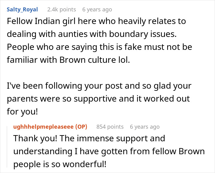 Text conversation with users discussing boundary issues and support, highlighting roommate&rsquo;s parents using spare key and acting like babysitters.