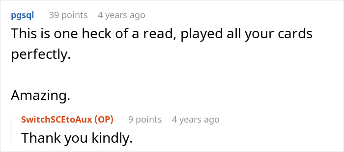 Screenshot of a forum conversation praising a top employee delivering record results amid boss excuses instead of a bonus.