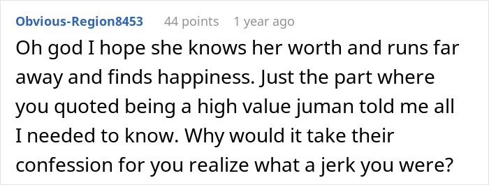 Reddit comment discussing male relatives and friends ruining a guy&rsquo;s marriage to pursue his ex-wife and their subsequent removal from his life.