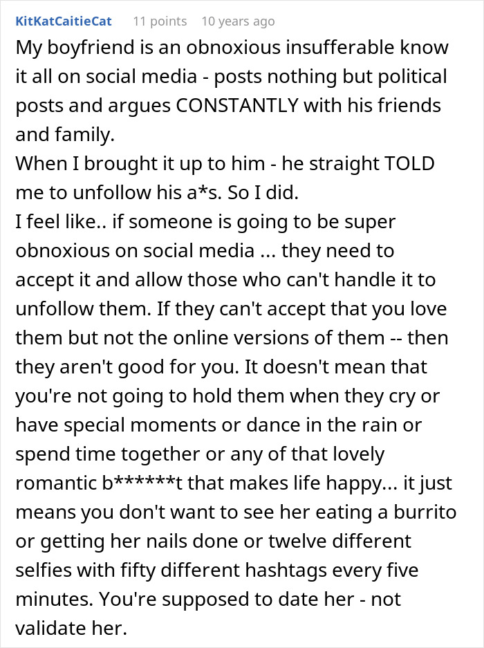 Woman Posts Absolutely Everything Online, Her Boyfriend Hates It: "Social Media Attention Seeker"