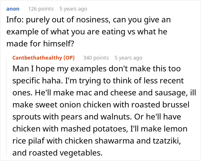 Wife Refuses To Eat "Garbage" Anymore, Husband Claims He's Being Starved By Her Healthy Meals