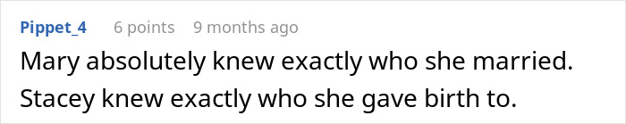 Text comment on social media about family tensions, highlighting a teen ensuring stepmom is miserable on wedding day.