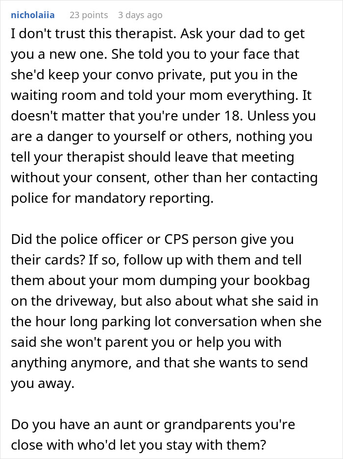 Teen regretting being honest with her therapist as her mom faces trouble with CPS and child protection concerns discussed. Teen regretting being honest with her therapist as her mom faces trouble with CPS and child protection concerns discussed.