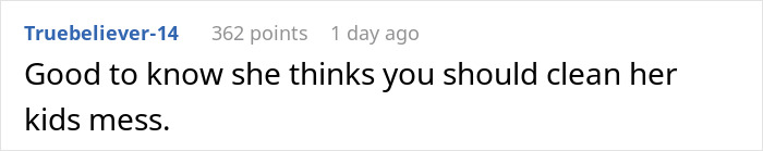 Comment about shameless mom refusing playdates due to messiness while expecting neighbor&rsquo;s door to stay open.