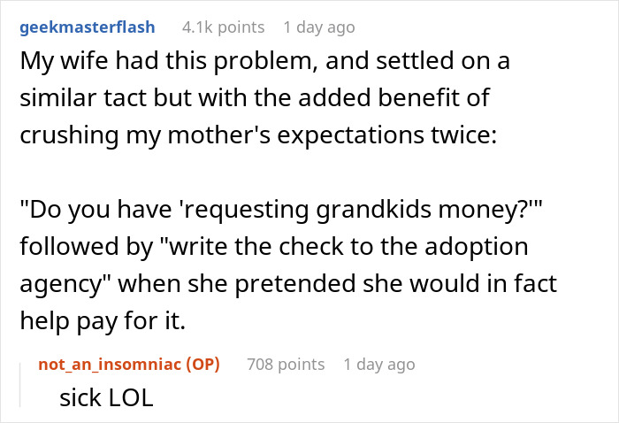 Mom Pressures Childfree Daughter To &ldquo;Give Birth,&rdquo; Backtracks Fast When Adoption Enters The Chat