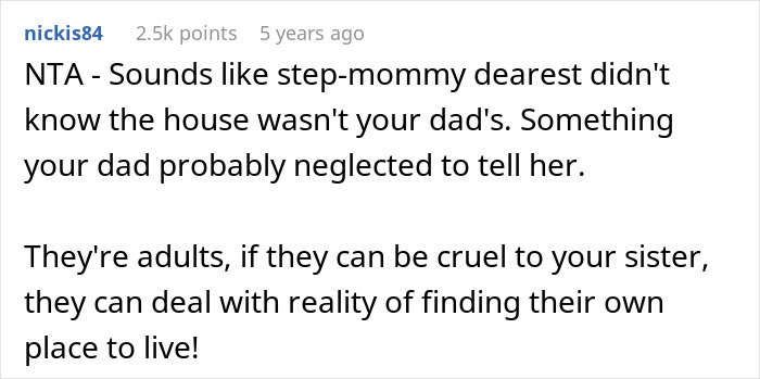 Evil Stepmom Ends Up Homeless After Trying To Evict Stepdaughter From Her Home As Sis Isn’t Having It Evil Stepmom Ends Up Homeless After Trying To Evict Stepdaughter From Her Home As Sis Isn’t Having It