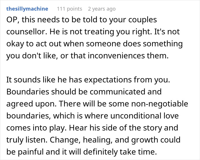 Man takes advantage of wife&rsquo;s submissive nature, reacts negatively after she stands up for herself in relationship conflict.
