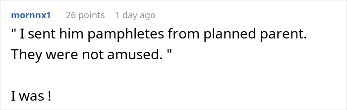 Screenshot of a Reddit comment discussing refusal to help spoiled brother amid family conflict and praise for taking it like a man.