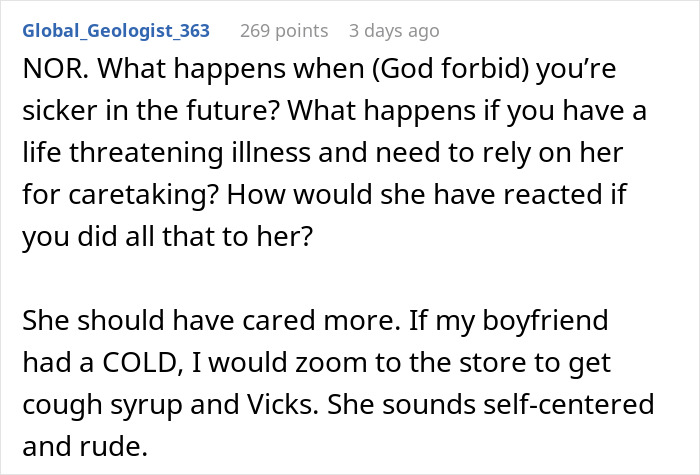 Man learns in sickness and in health is a lie as fiancée prioritizes coffee over his suffering and misery. Man learns in sickness and in health is a lie as fiancée prioritizes coffee over his suffering and misery.