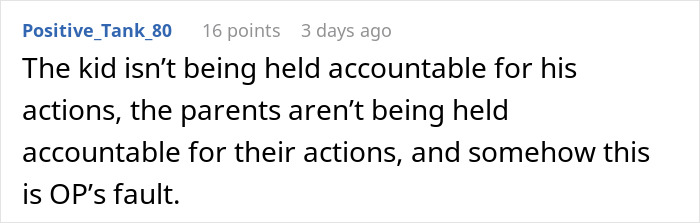 Screenshot of a forum comment discussing accountability in a family conflict about rearranging a nephew’s schedule. Screenshot of a forum comment discussing accountability in a family conflict about rearranging a nephew’s schedule.