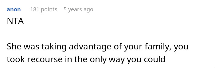 Screenshot of a forum comment discussing a woman uncovering the truth about her late brother&rsquo;s baby and its impact on her sister-in-law.