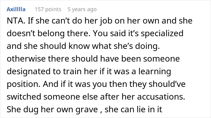 Screenshot of a forum comment discussing a coworker reported HR gets fired and job responsibilities concerns. Screenshot of a forum comment discussing a coworker reported HR gets fired and job responsibilities concerns.