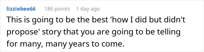 Comment on a story about a guy's planned proposal gone wrong after his ring accidentally ends up in another woman's dessert.