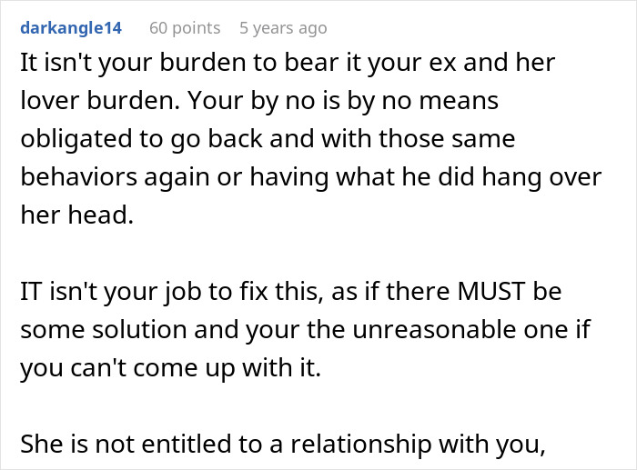 Text excerpt from a discussion about relationship boundaries and dealing with a wife&rsquo;s secret exposed after giving birth to a black child.