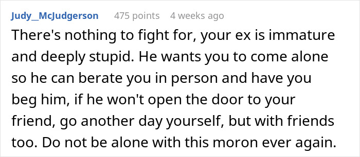 Screenshot of an online comment discussing concerns about inappropriate conversations with a boss and relationship conflicts.