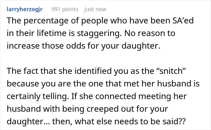 Comment discussing the dangers of increasing the odds of a***e during sleepovers and giving creepy vibes warnings.