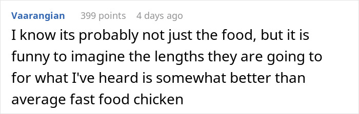 Screenshot of a Reddit comment discussing coworker entitlement and conflict over lunch pickups at work.