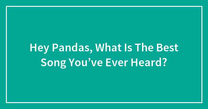 Hey Pandas, What Is The Best Song You’ve Ever Heard?